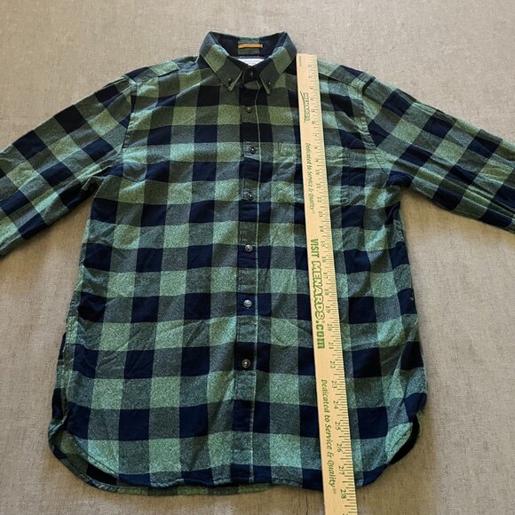 Denim & Flower Ricky Singh Plaid Shirt Men Medium Green Long Sleeve Button Down - Picture 7 of 7